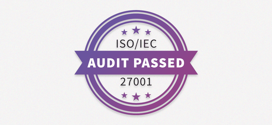 ISO/IEC Audit Passed 27001 badge