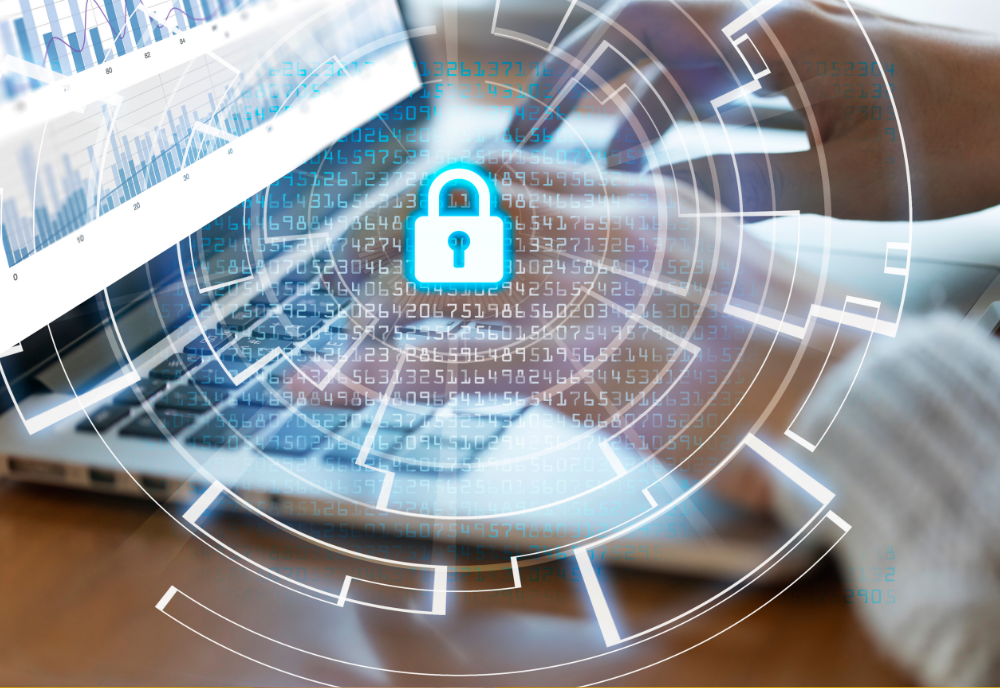 Infographic illustrating steps to protect data with a data breach insurance policy, featuring key tips and visual elements.